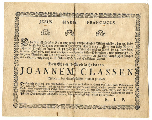 Xxl totenzettel joannem - xxl,