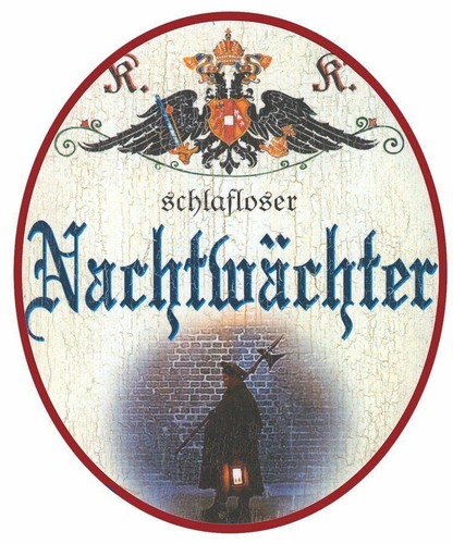 Nachtwächter nostalgieschild - nachtwächter,