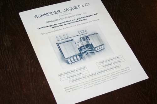 Prospekt schneider jaquet - schneider,, &